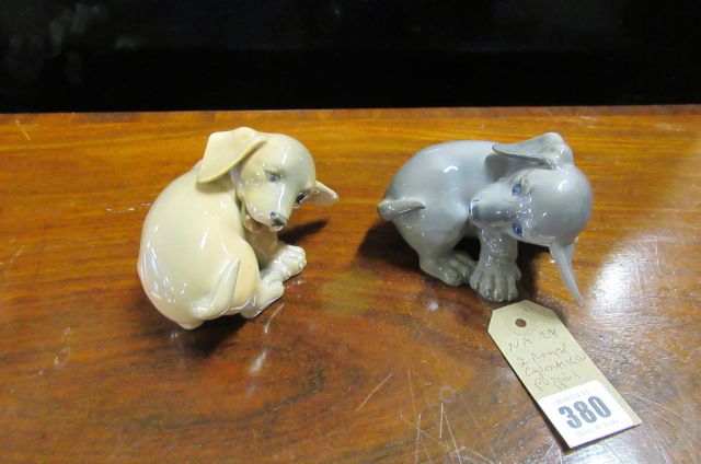 TWO ROYAL COPENHAGEN PUPPIES Image
