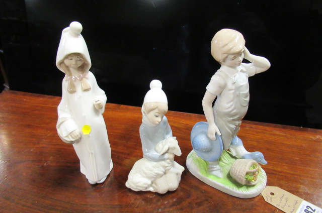 TWO LLADRO FIGURES AND ANOTHER Image