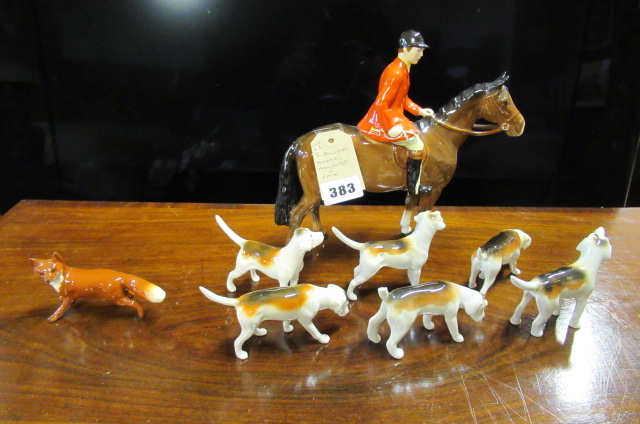 BESWICK HORSE  HOUNDS AND A FOX Image