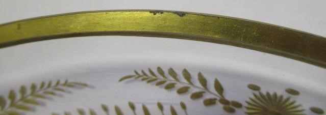 TWO EDWARDIAN GILDED GLASS TAZZA'S AND PLATTER Image