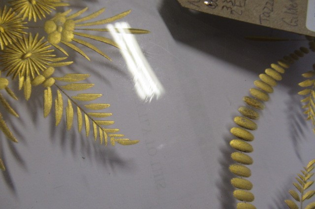 TWO EDWARDIAN GILDED GLASS TAZZA'S AND PLATTER Image