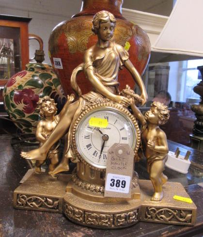 GILT MANTEL CLOCK Image