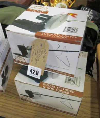 TWO BOXED ROTARY FLY DRYERS AND ROD TURNERS  Image