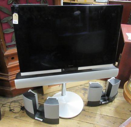 32 INCH BANG AND OLUFSEN TV WITH STAND  REMOTE AND SPEAKER Image