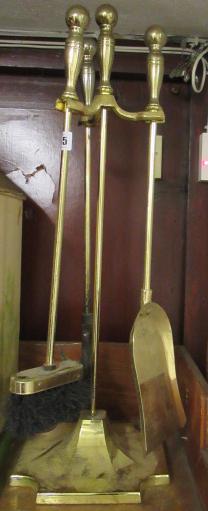 BRASS FIRE SIDE COMPANION SET Image