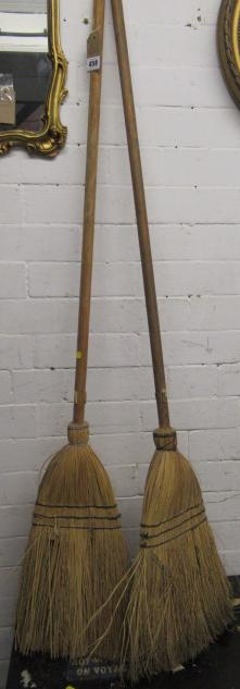TWO CORN BROOMS  Image