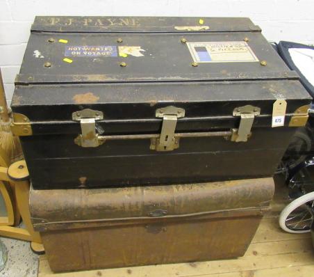 TWO METAL TRUNKS Image