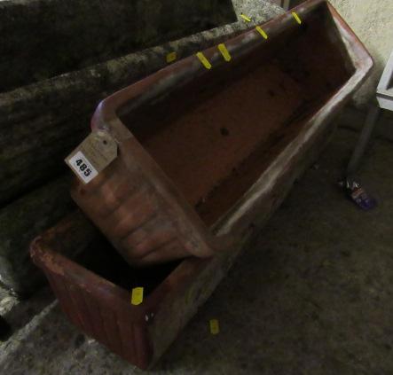 TWO TERACOTTA GARDEN TROUGHS Image