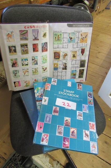 FOUR ALBUMS OF STAMPS Image