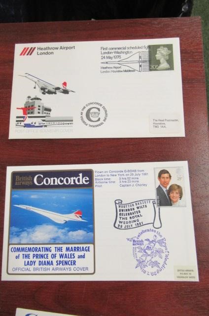 COLLECTION OF CONCORDE SPECIAL STAMP COVERS Image