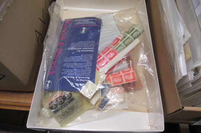 BOX OF STAMPS ETC Image