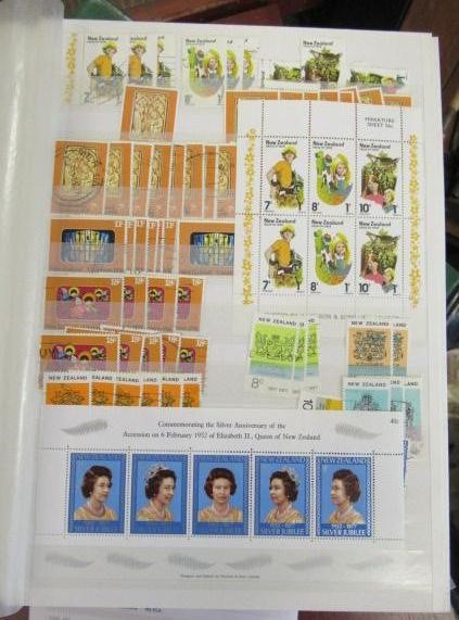 THREE ALBUMS OF NEW ZEALAND STAMPS Image