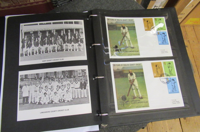 COUNTY CRICKET FIRST DAY COVER ALBUM Image