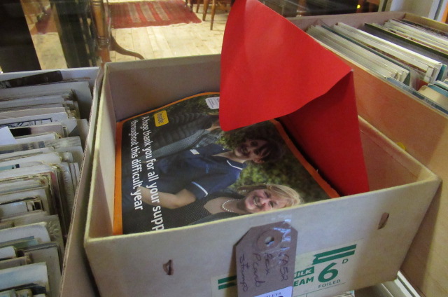 BOX OF POST CARDS AND STAMPS Image