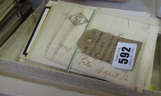 QUANTITY OF MILITARY WWI POST CARDS INCLUDING LETTER FROM THE FRONT Image