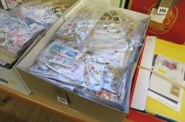 LARGE BOX OF STAMPS Image