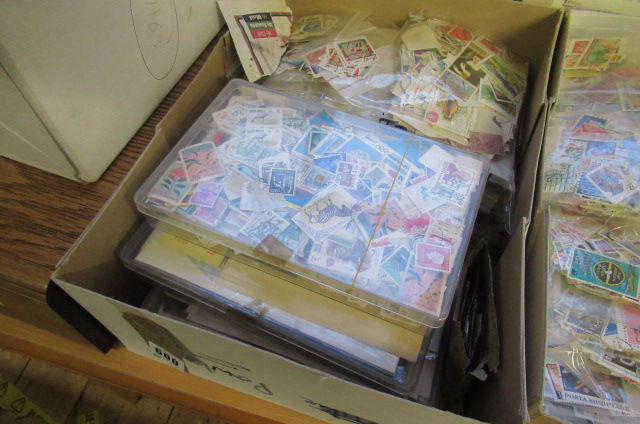 LARGE BOX OF STAMPS Image