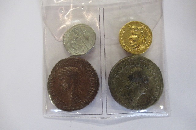 BOX OF FOREIGN COINS ETC Image