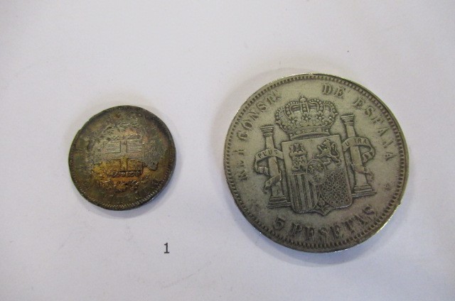 BOX OF FOREIGN COINS ETC Image