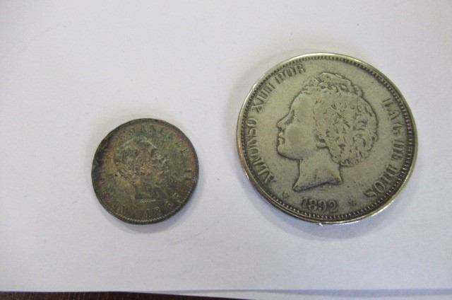 BOX OF FOREIGN COINS ETC Image