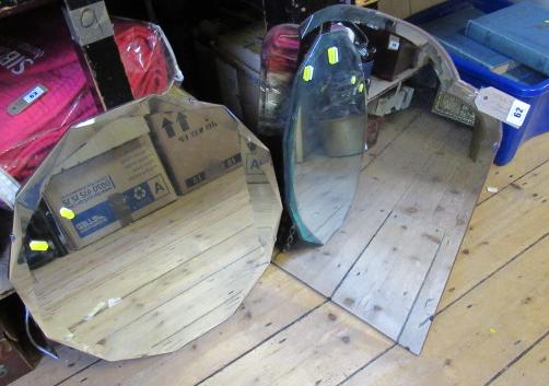 TWO FRAMELESS MIRRORS Image