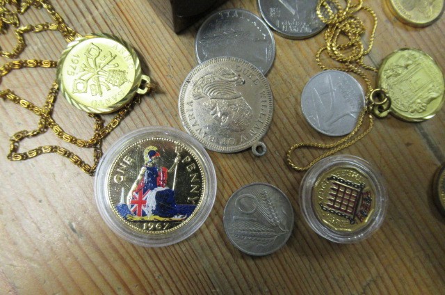 BOX OF COINS ETC Image