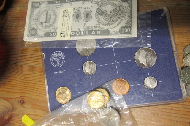 TIN OF FOREIGN COINS ETC Image
