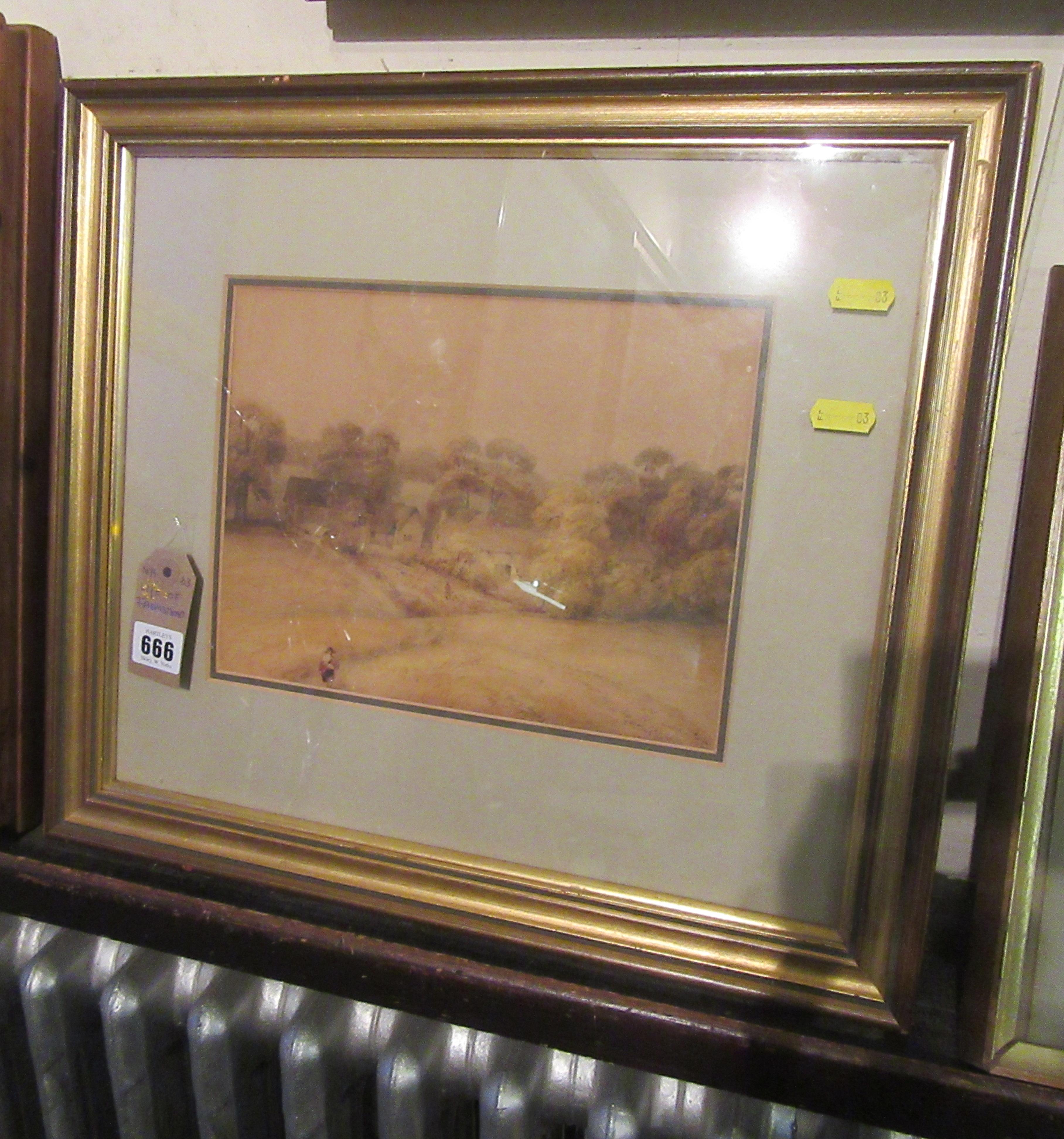 WATERCOLOUR OF FARMSTEAD Image