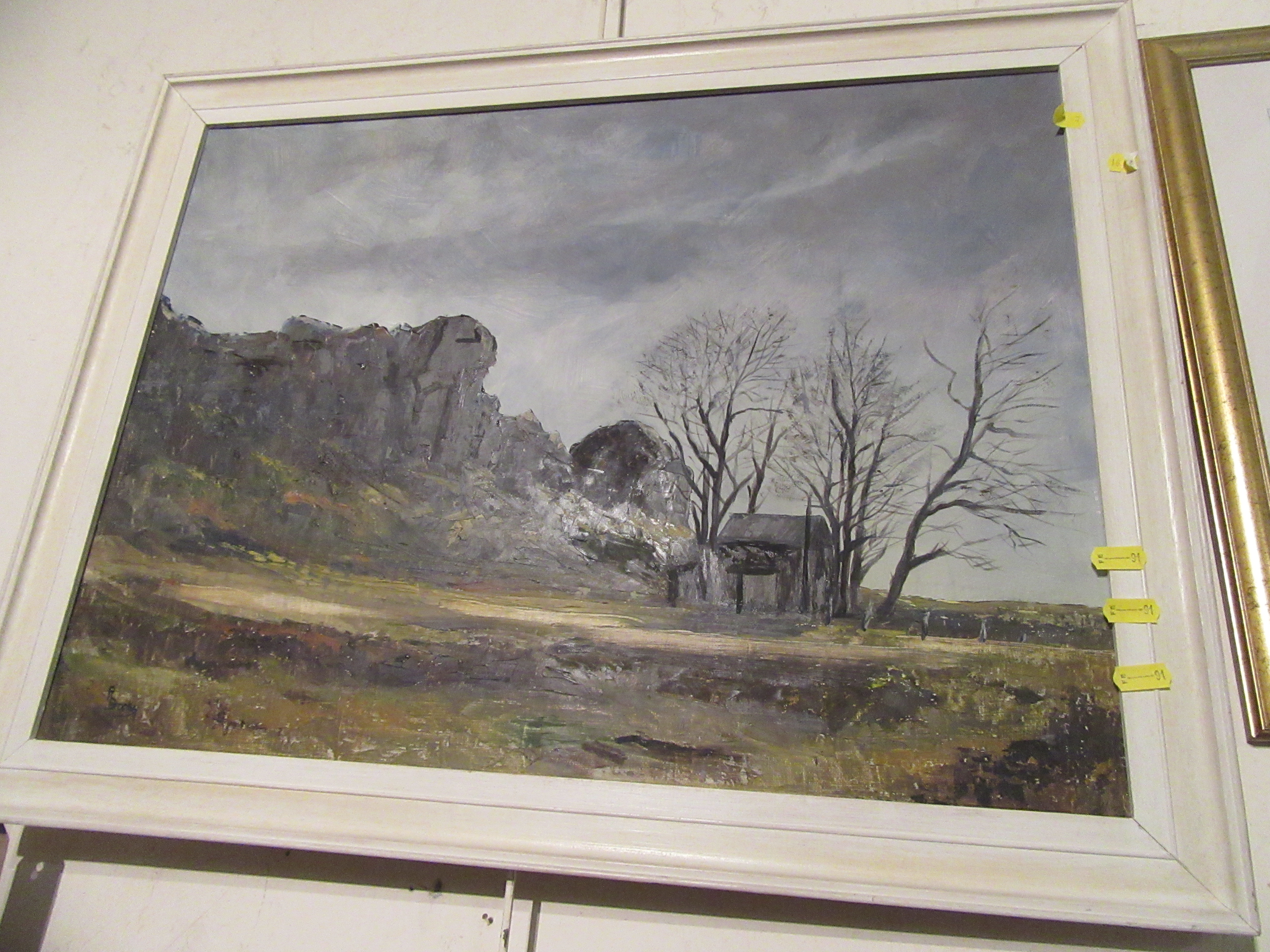 LOCAL OIL ON BOARD SIGNED  P BROOKES Image