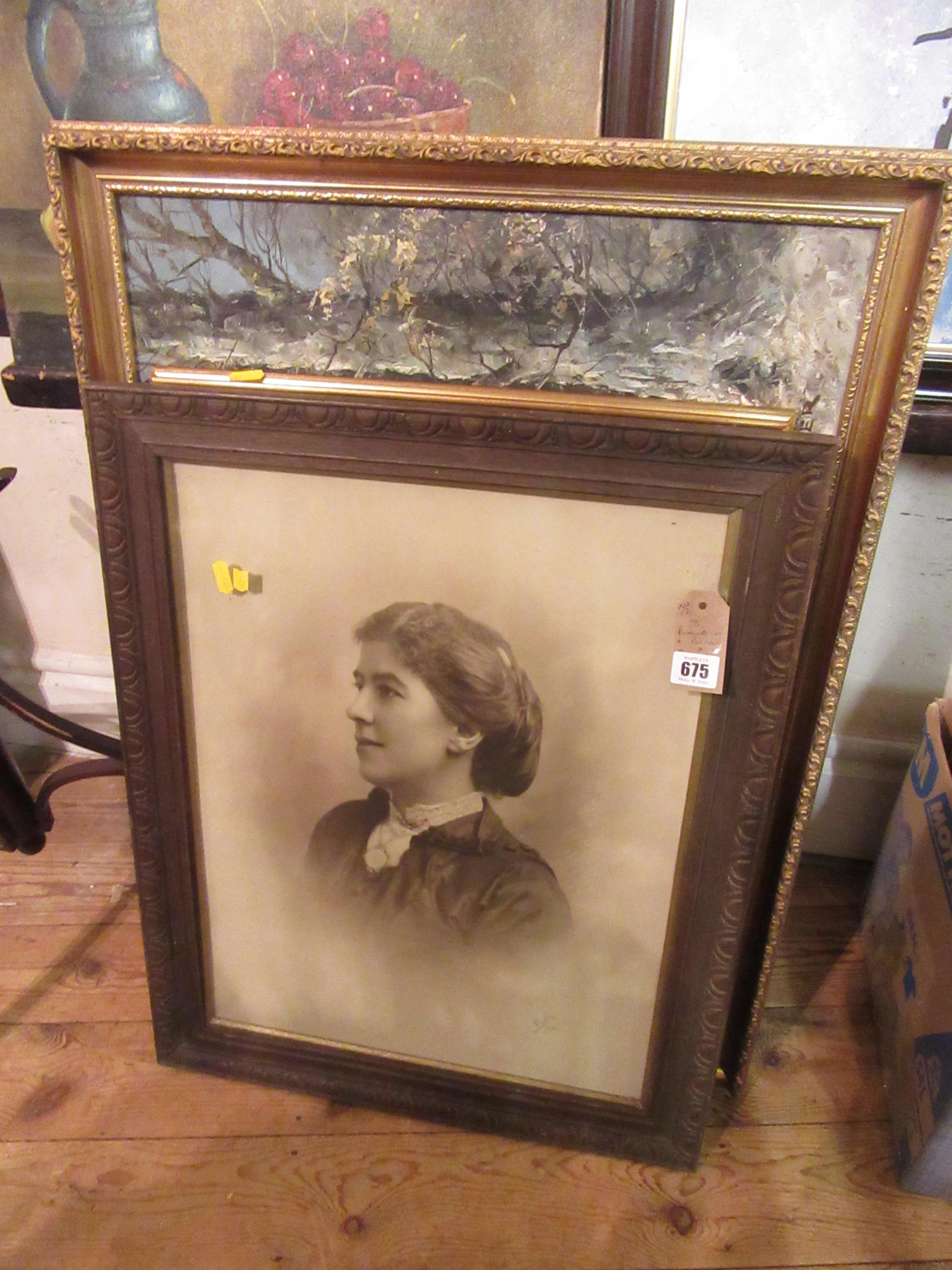 THREE PICTURES INCLUDING PORTRAIT OF A LADY Image