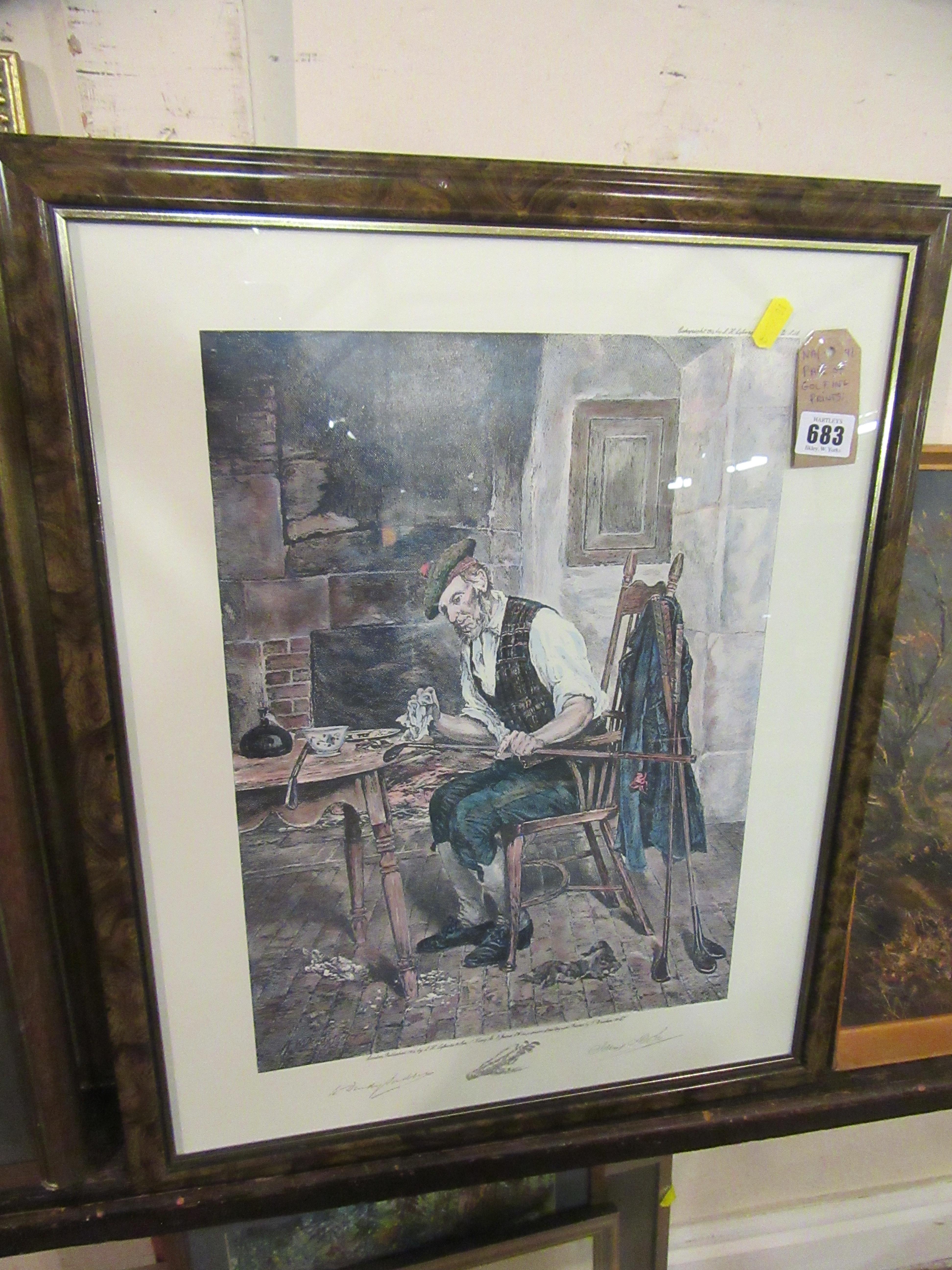 PAIR OF GOLFING PRINTS Image