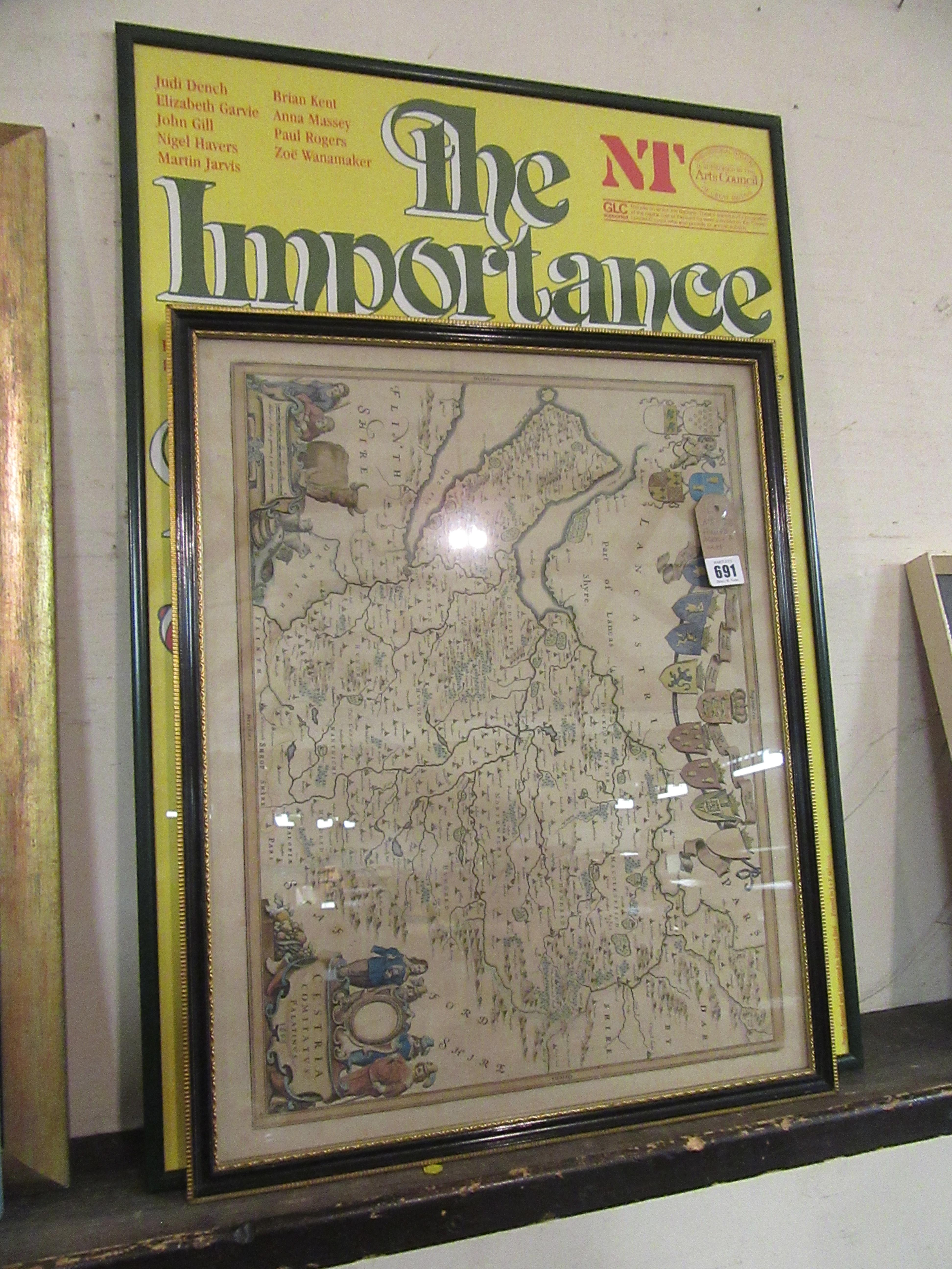 FRAMED POSTER AND A MAP Image