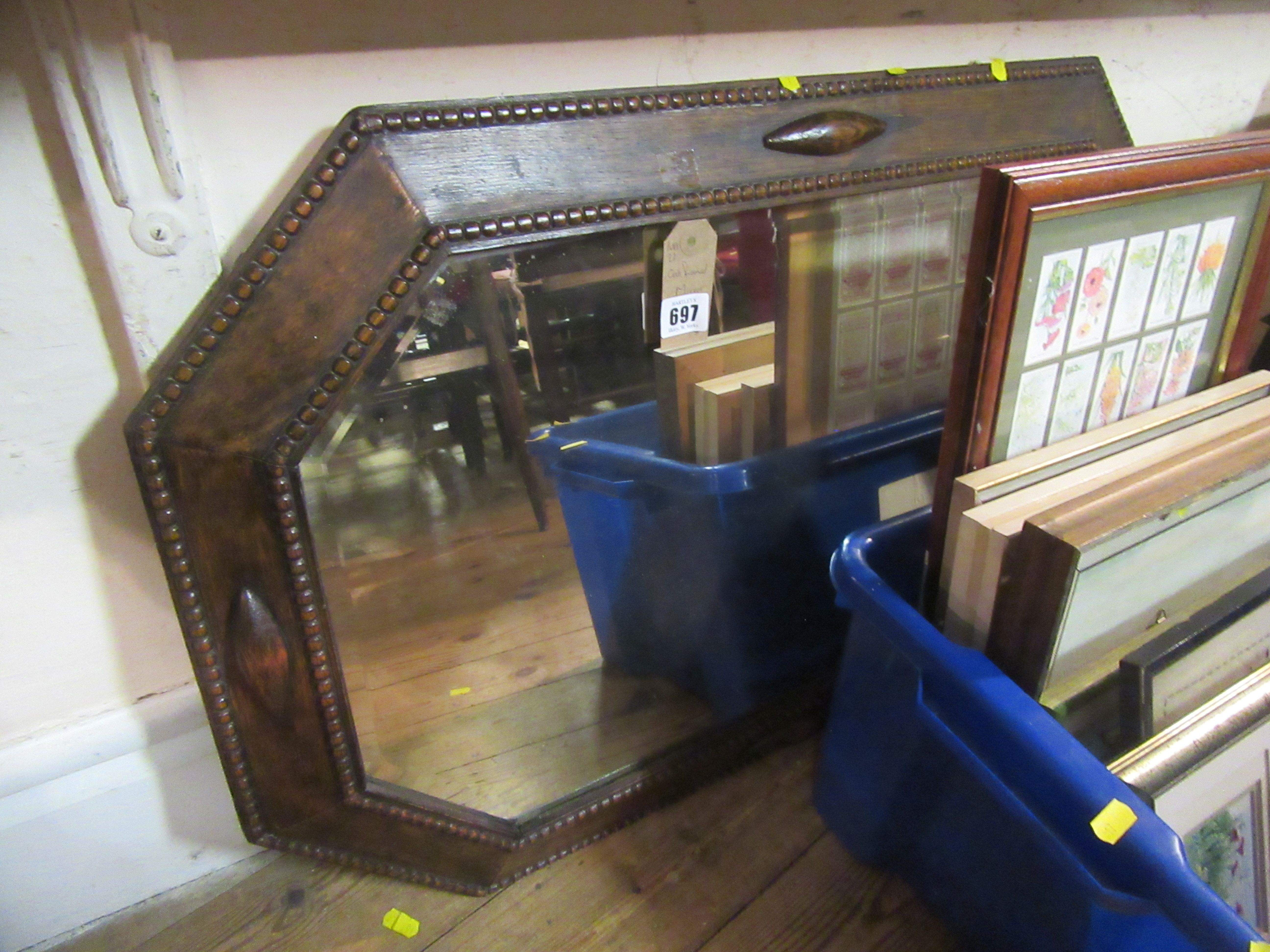 OAK FRAMED MIRROR Image