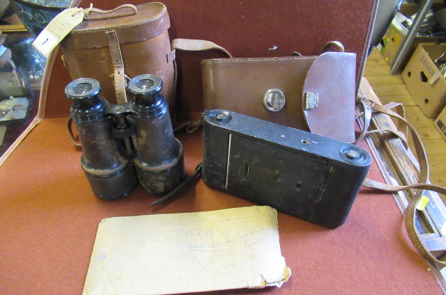 VINTAGE KODAK CAMERA AND LEATHER CASE ETC Image
