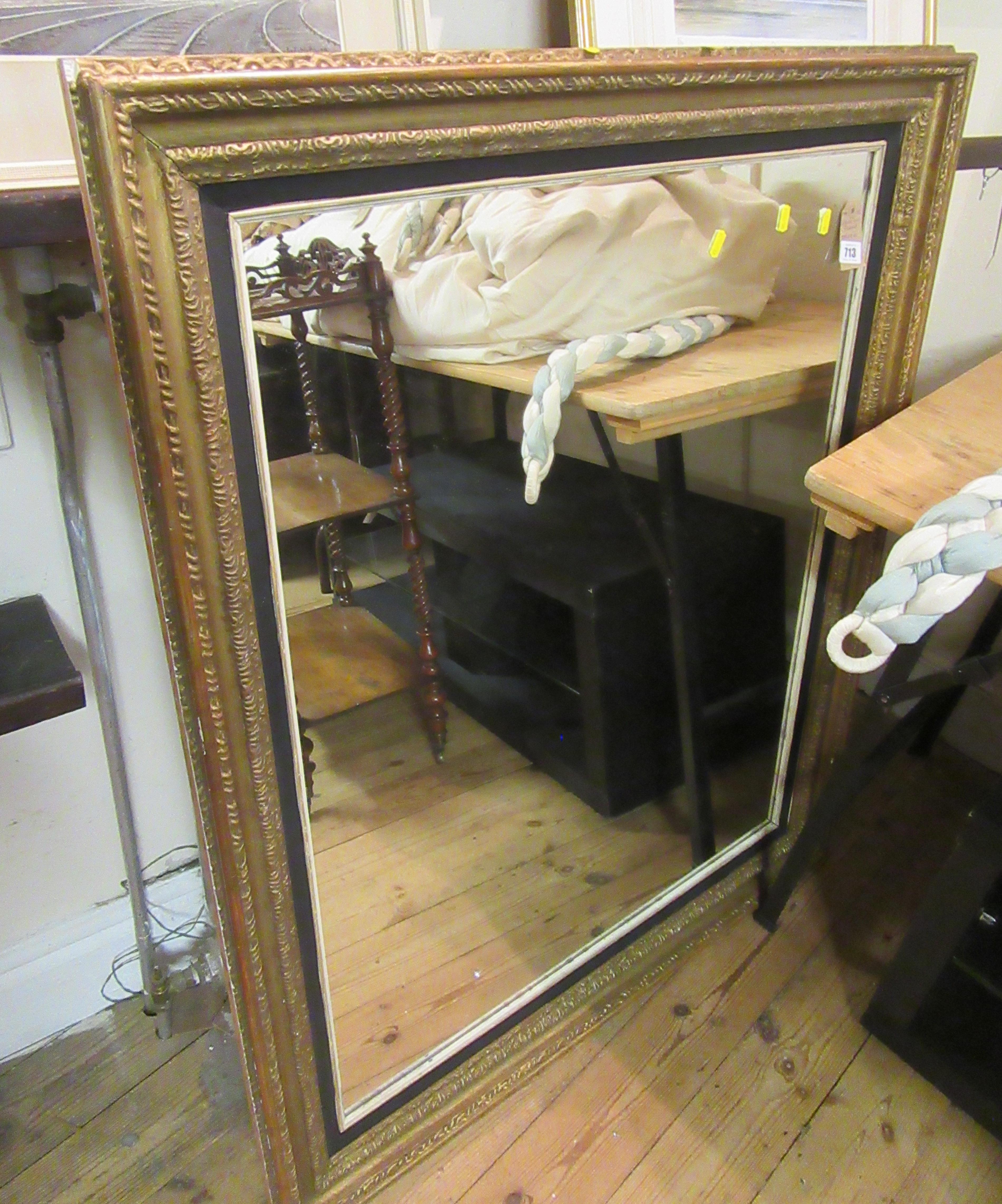 LARGE GILT FRAMED MIRROR Image