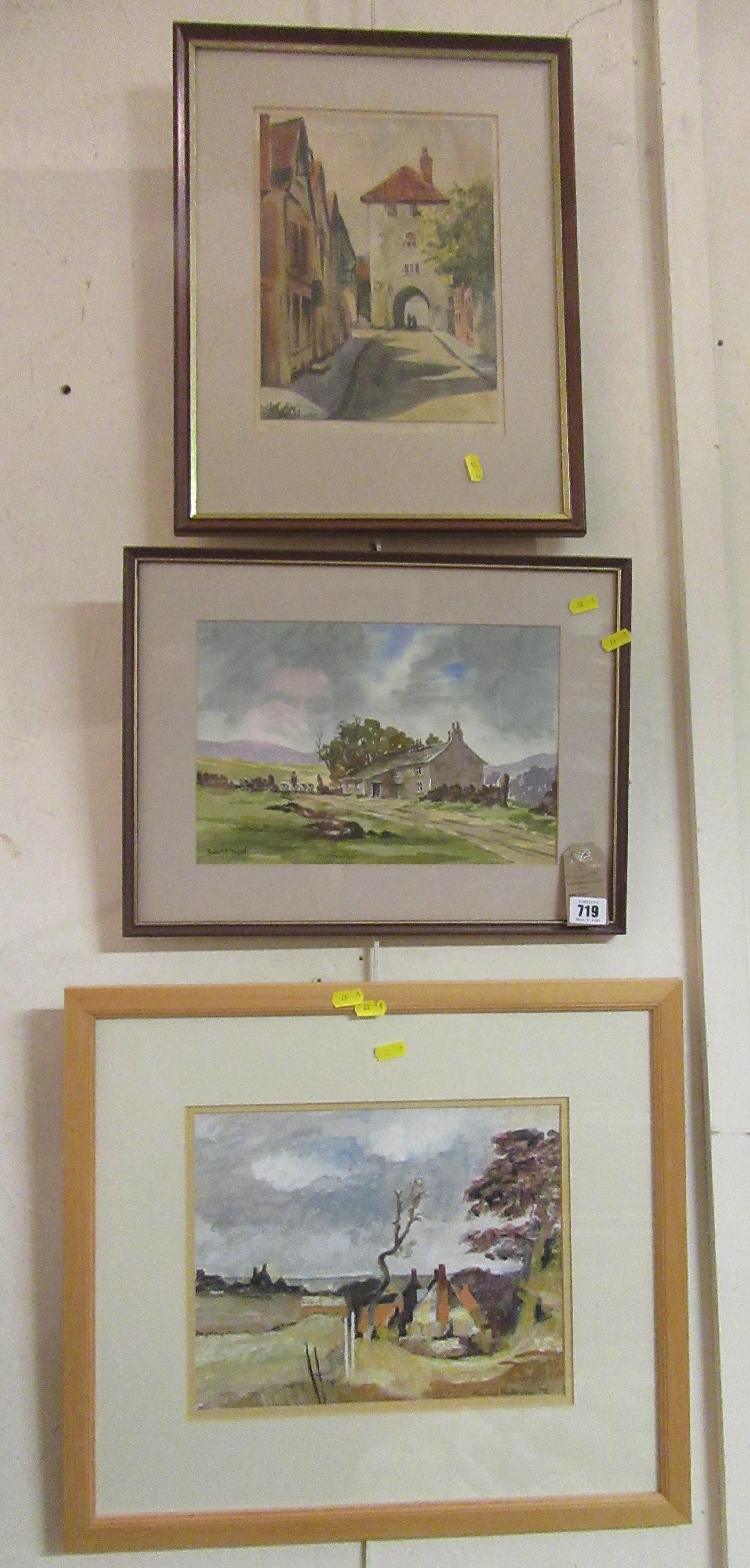 THREE SIGNED WATERCOLOURS INCLUDING HERBERT SLEAFORD Image