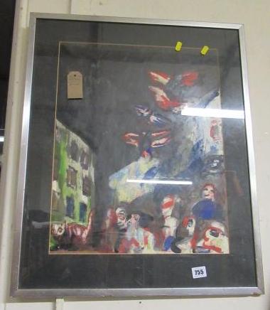 ABSTRACT RETRO OIL PAINTING Image