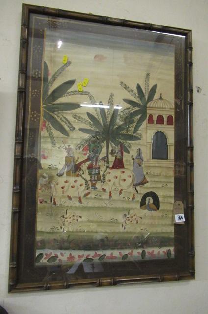 INDIAN PAINTING ON TEXTILE Image