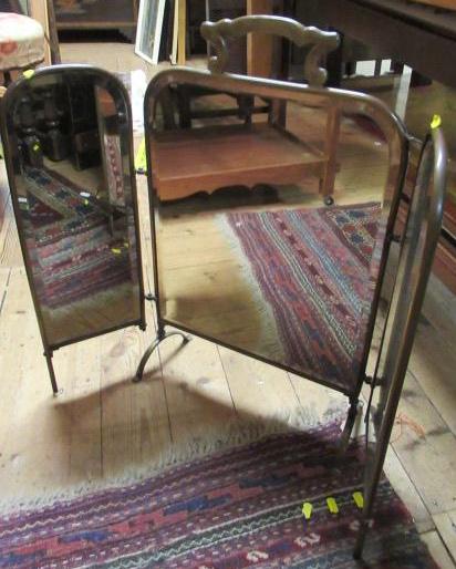 BRASS MIRRORED FIRE SCREEN Image