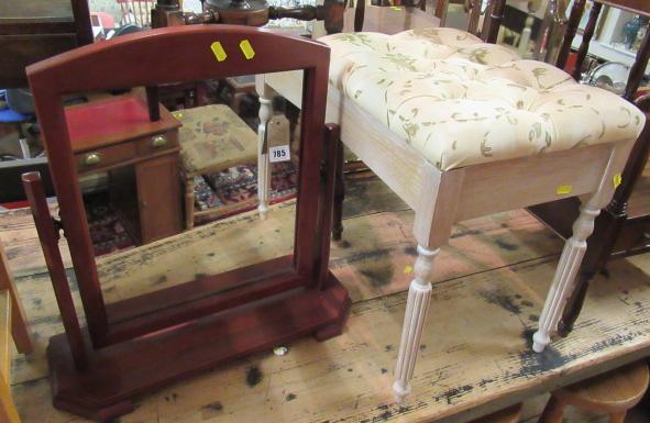 DRESSING TABLE MIRROR AND STOOL Image