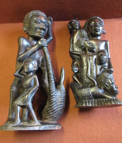 TWO AFRICAN TREE OF LIFE CARVINGS Image