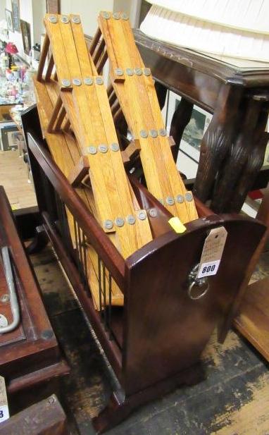 TWO WINE RACKS AND A MAGAZINE RACK Image
