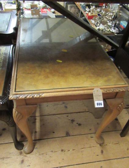 GLASS TOPPED COFFEE TABLE Image