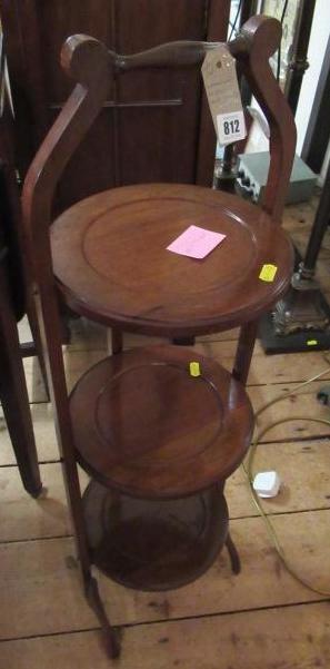 MAHOGANY FOLDING CAKE STAND Image