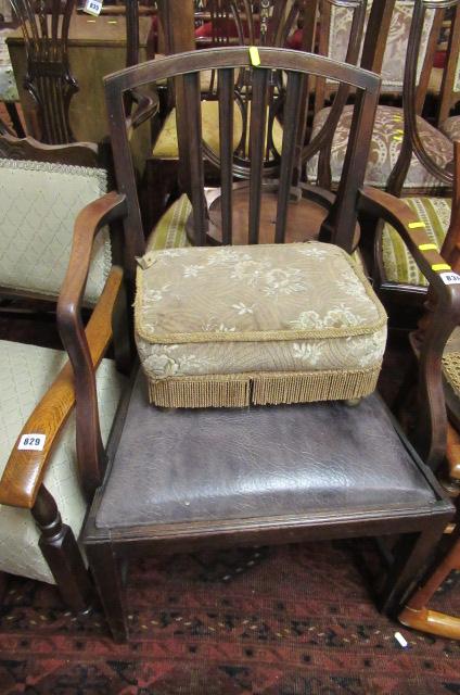 ELBOW CHAIR AND FOOTSTOOL Image