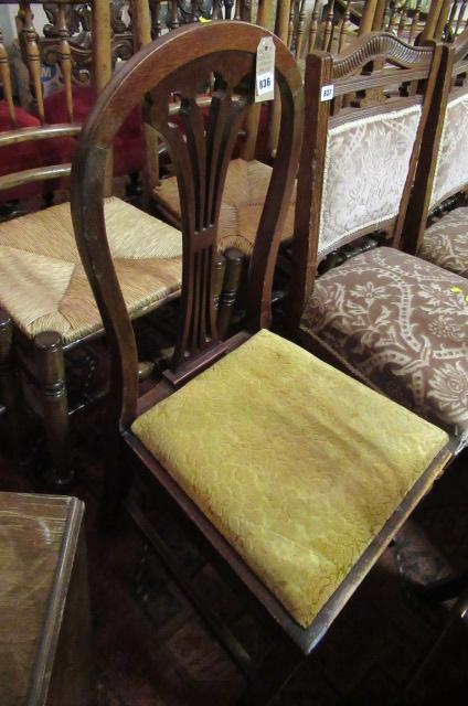 OAK CUPBOARD AND A CHAIR Image