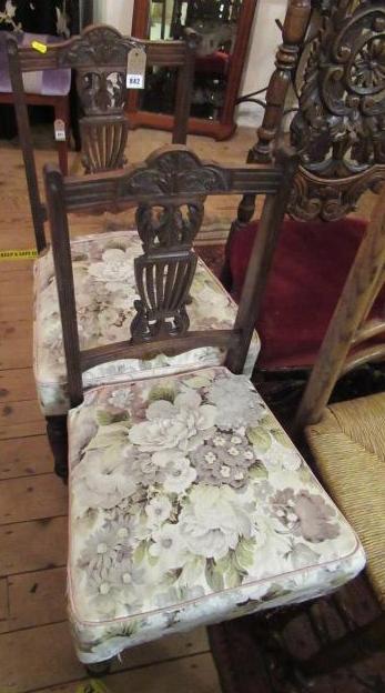 PAIR OF UPHOLSTERED DINING CHAIRS Image