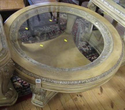 CIRCULAR GLASS TOPPED TABLE Image