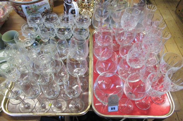 TWO TRAYS OF GLASS  Image