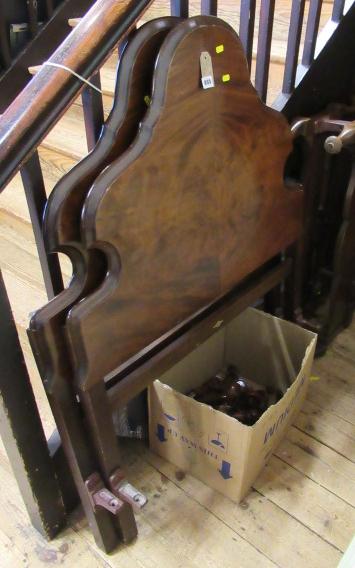 PAIR OF SMALL MAHOGANY BEDENDS Image
